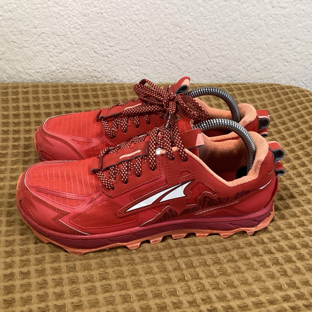 Altra Footwear Lone Peak 4.5 Trail Running Shoes Womens Size 8 Red Athletic Rare